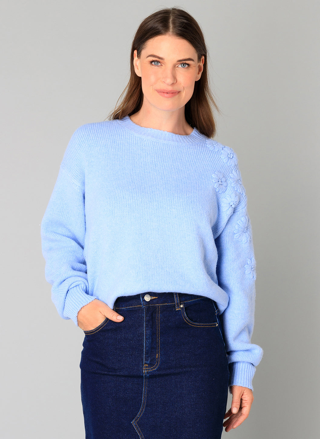 Tricot à fleurs