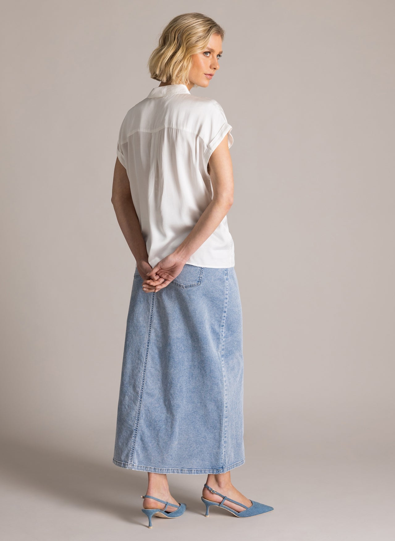 Chemisier Sandra Essentiel blanc cassé