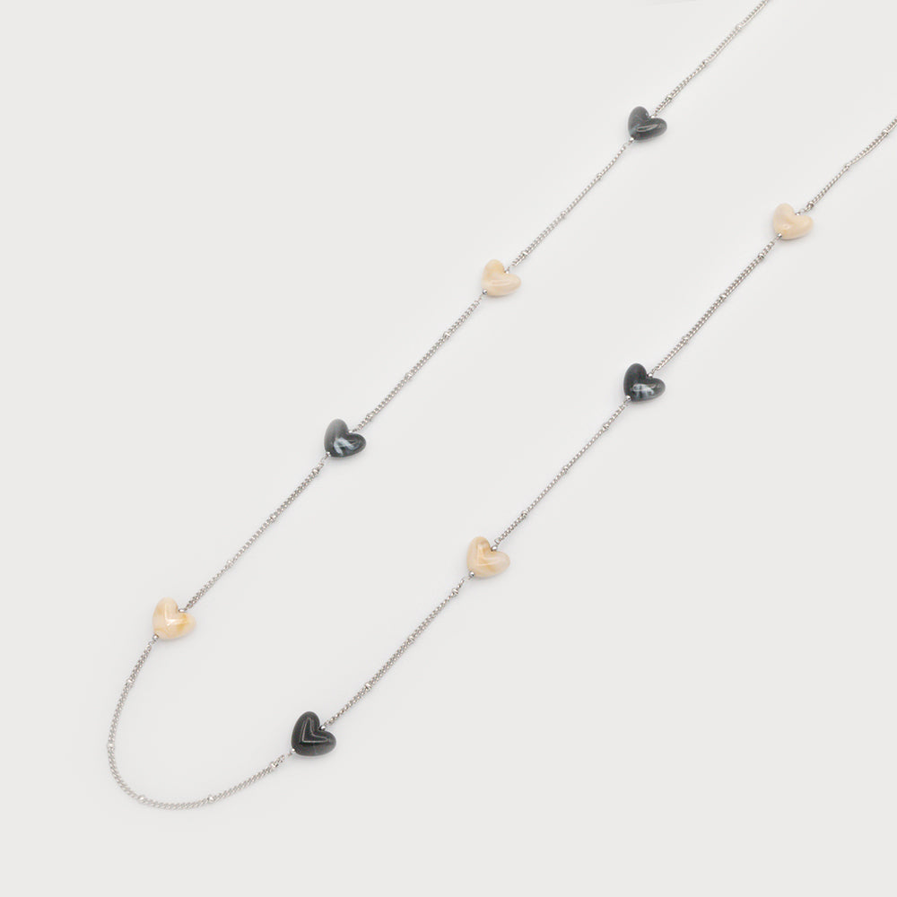 Long collier deux tons