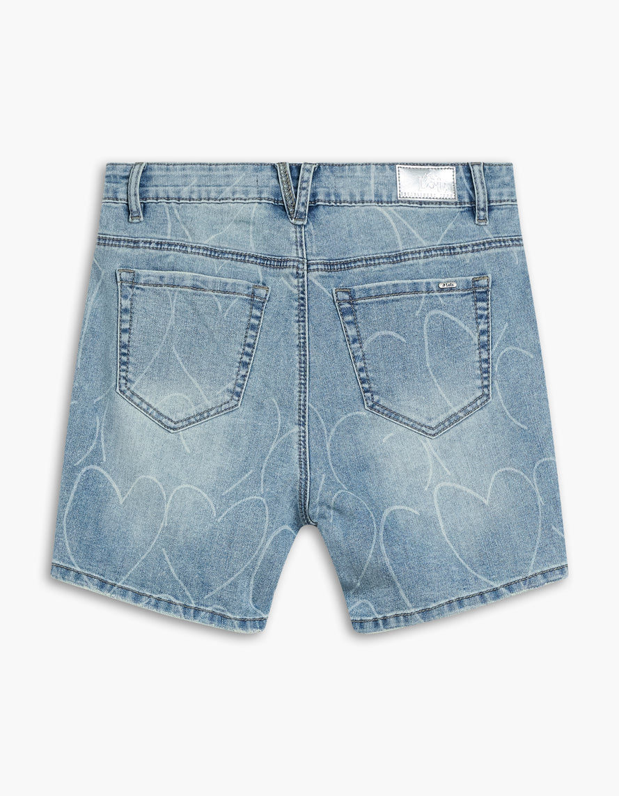 Short jeans motif cœur
