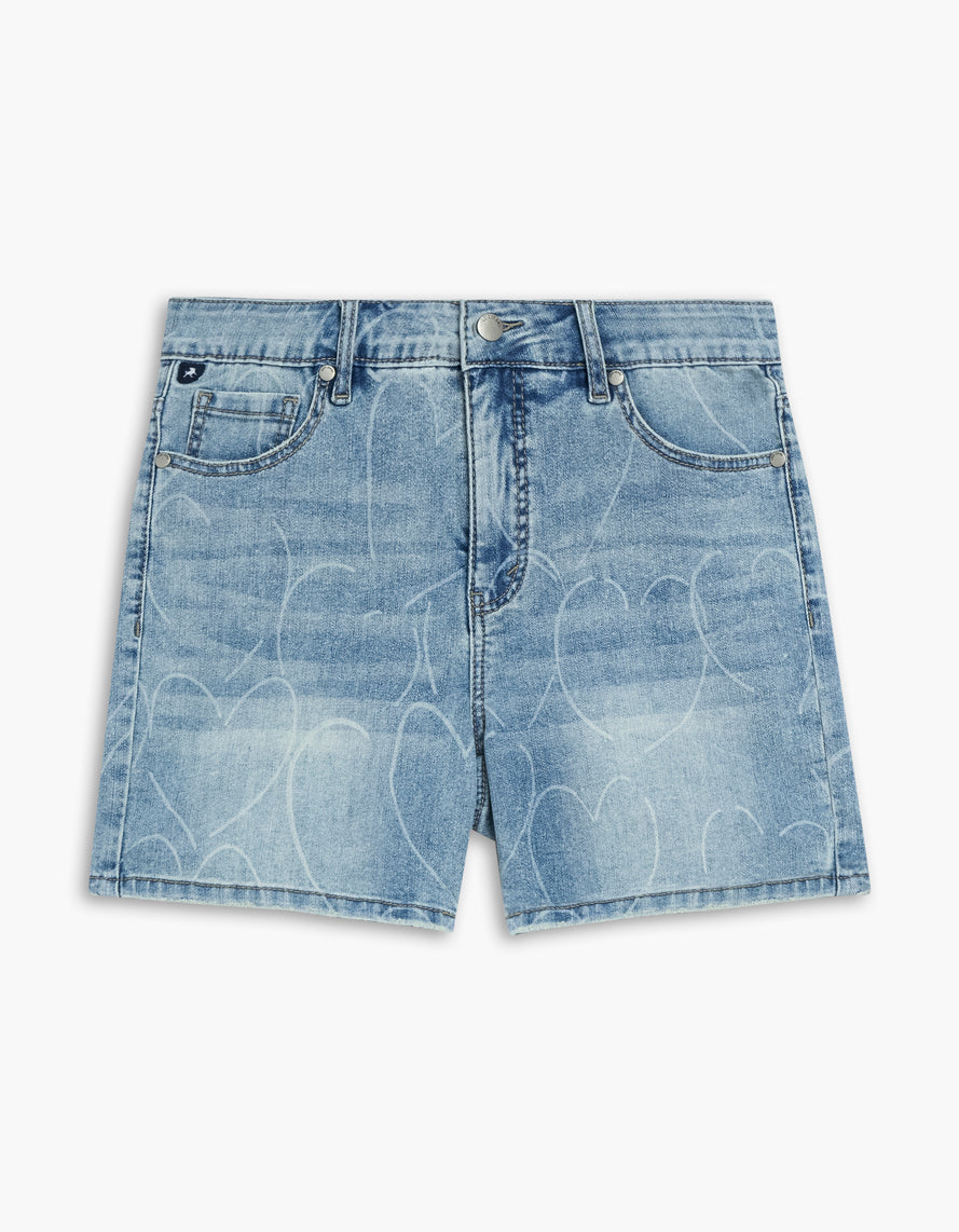 Short jeans motif cœur