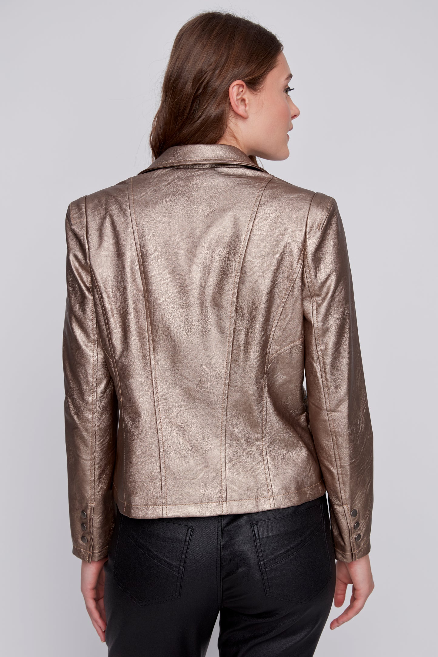 Veston bronze en cuirette