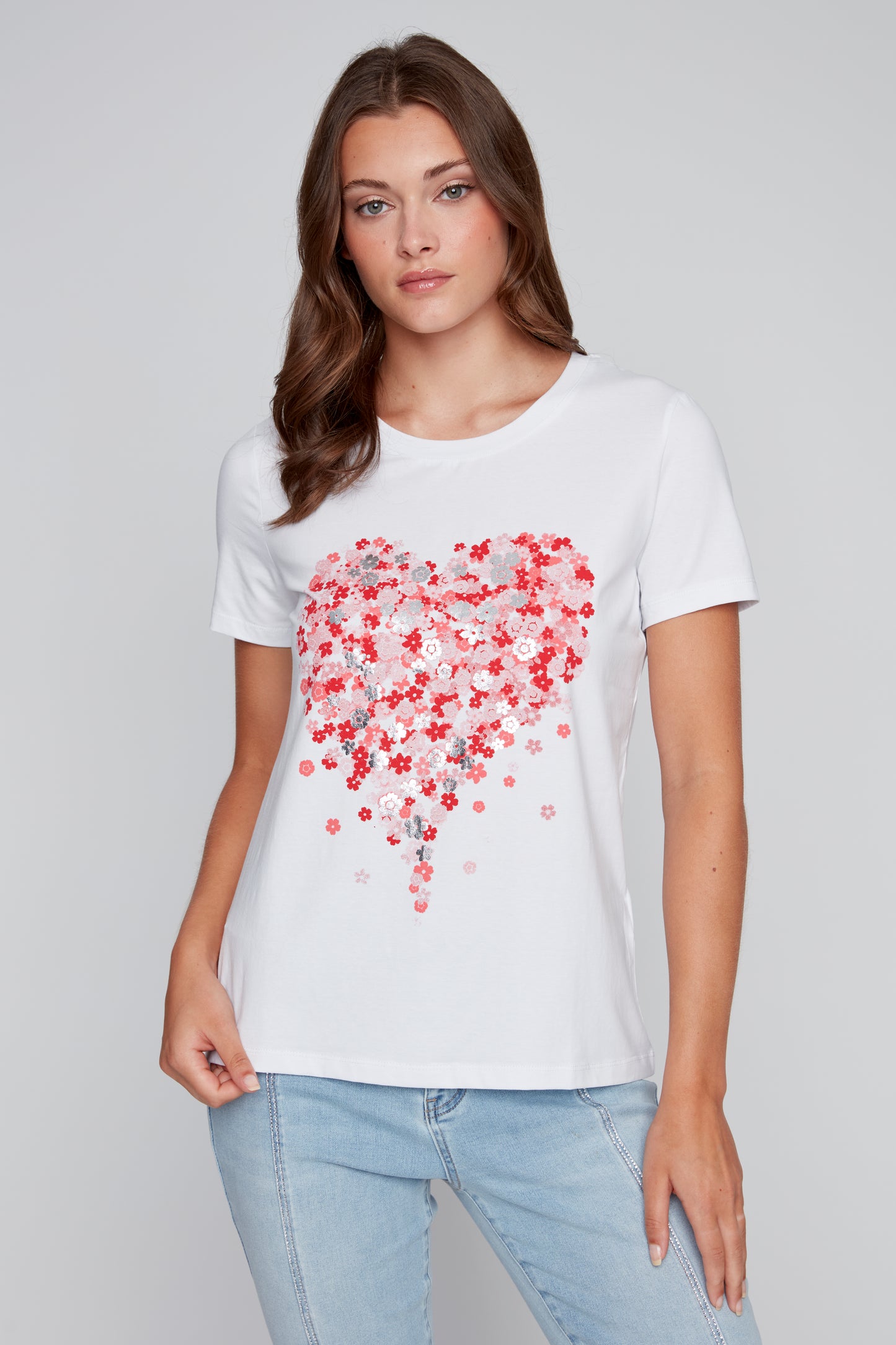 T-shirt coeur scintillant