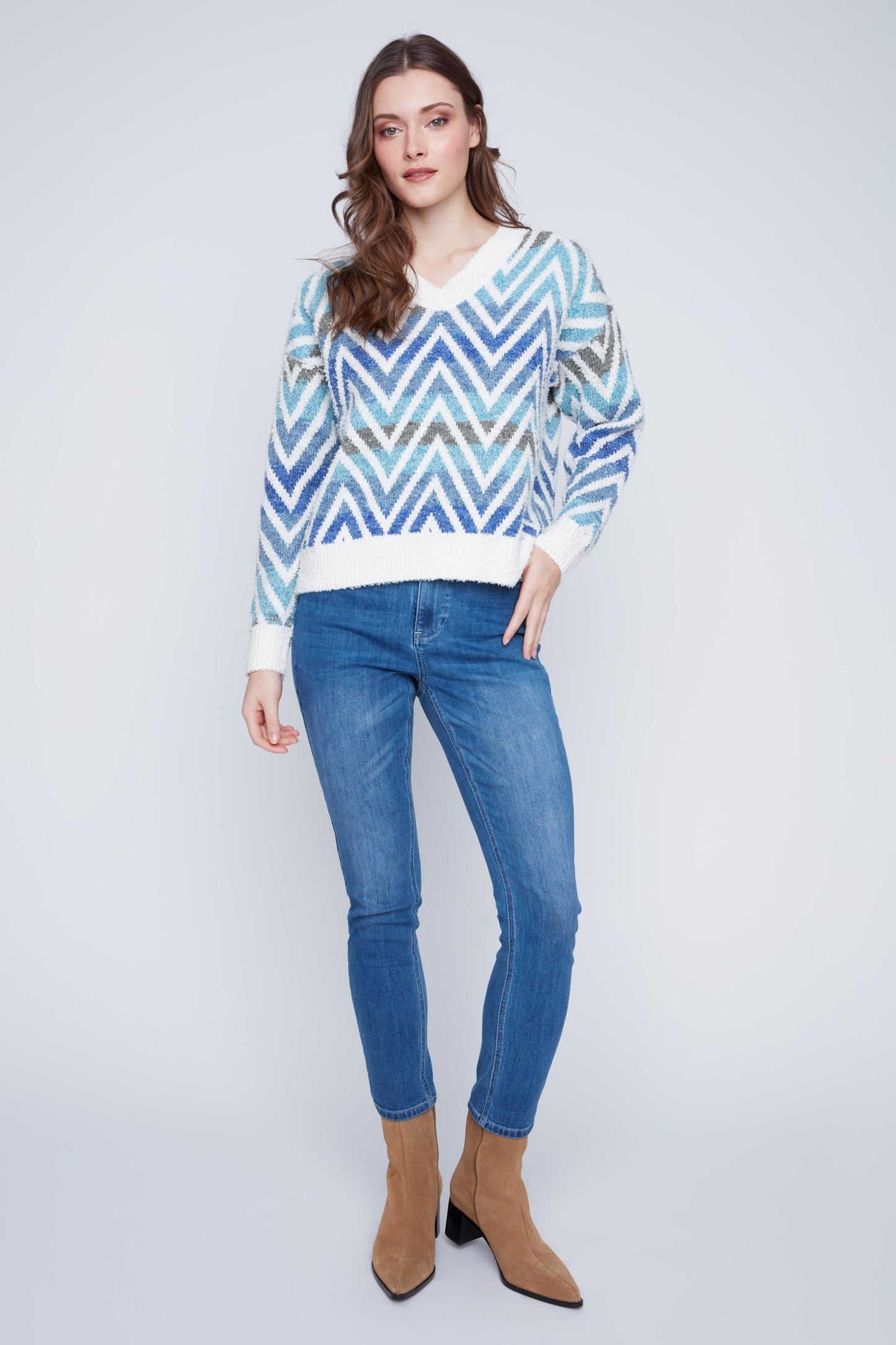 Chandail motif zig-zag