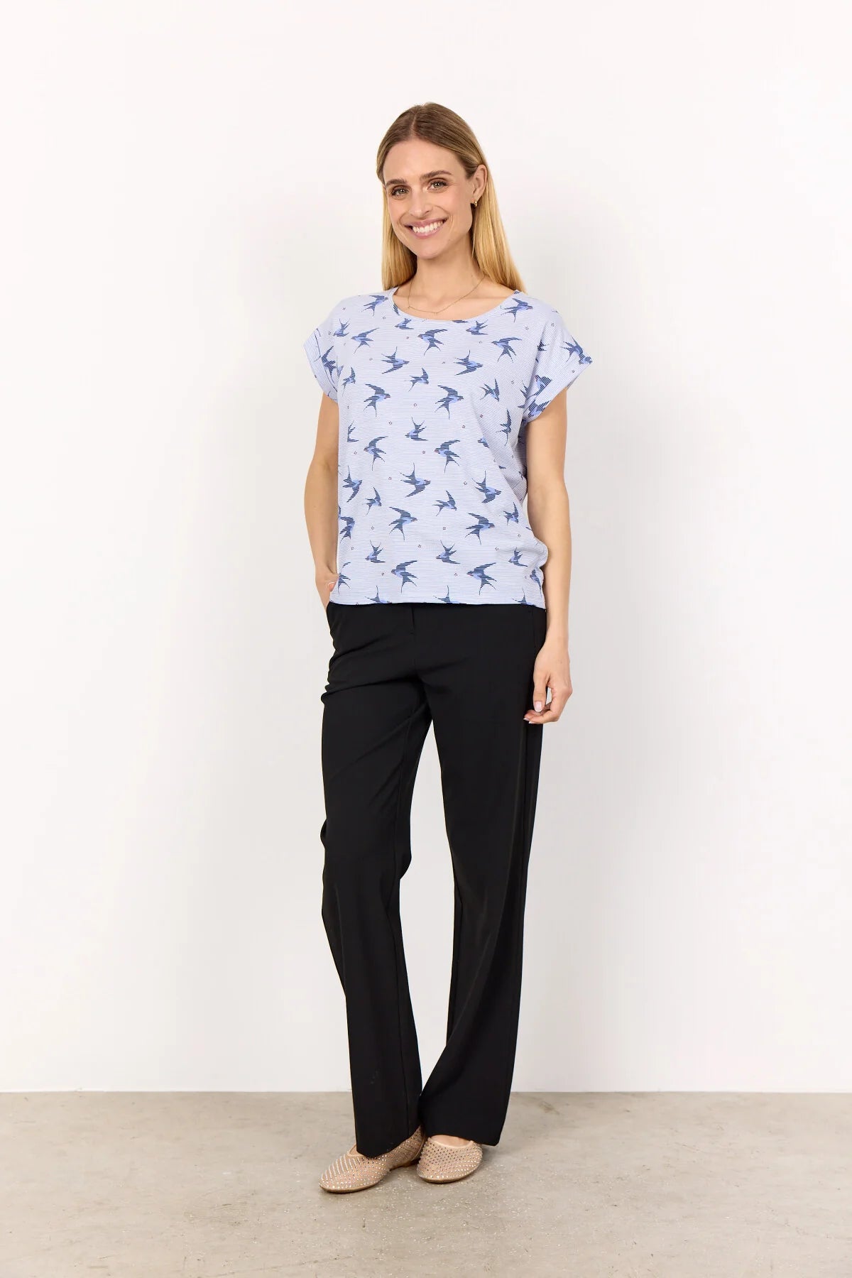 T-shirt imprimé oiseaux