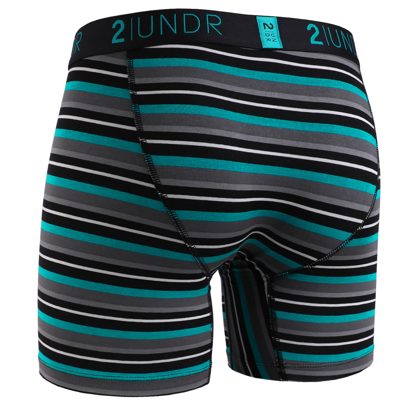 Boxer Swing Shift à rayures turquoise