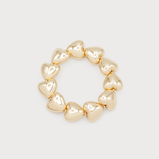 Bracelet cœurs or