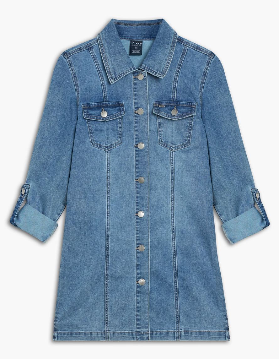 Long jacket en jeans