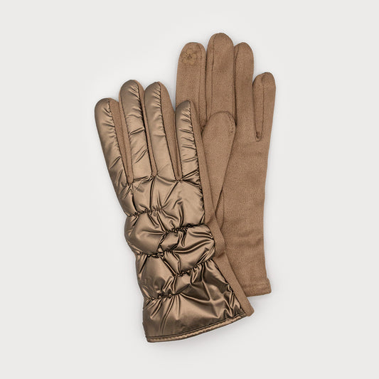 Gants matelassés brillants