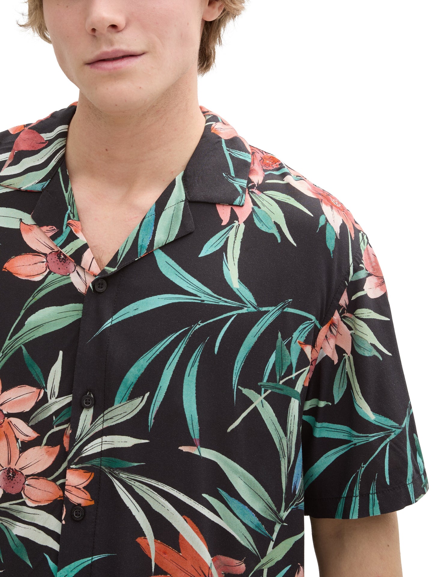 Chemise ample à motif floral