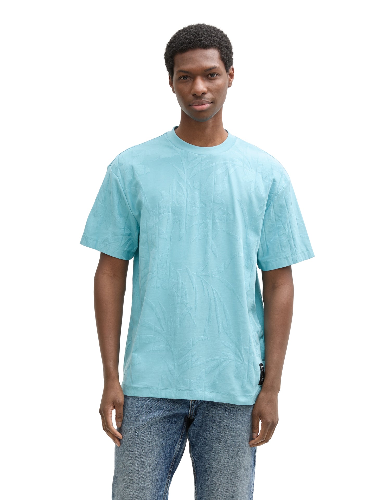 t-shirt jacquard coupe décontracté - 2 couleurs