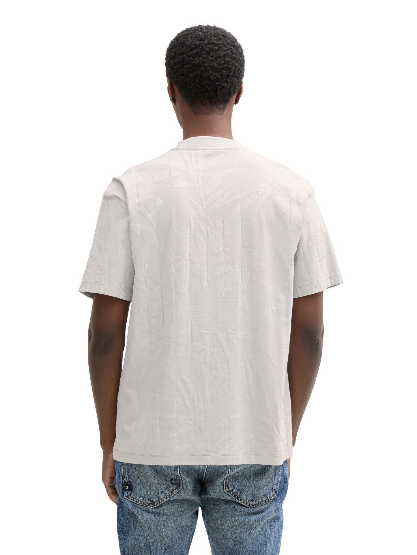t-shirt jacquard coupe décontracté - 2 couleurs