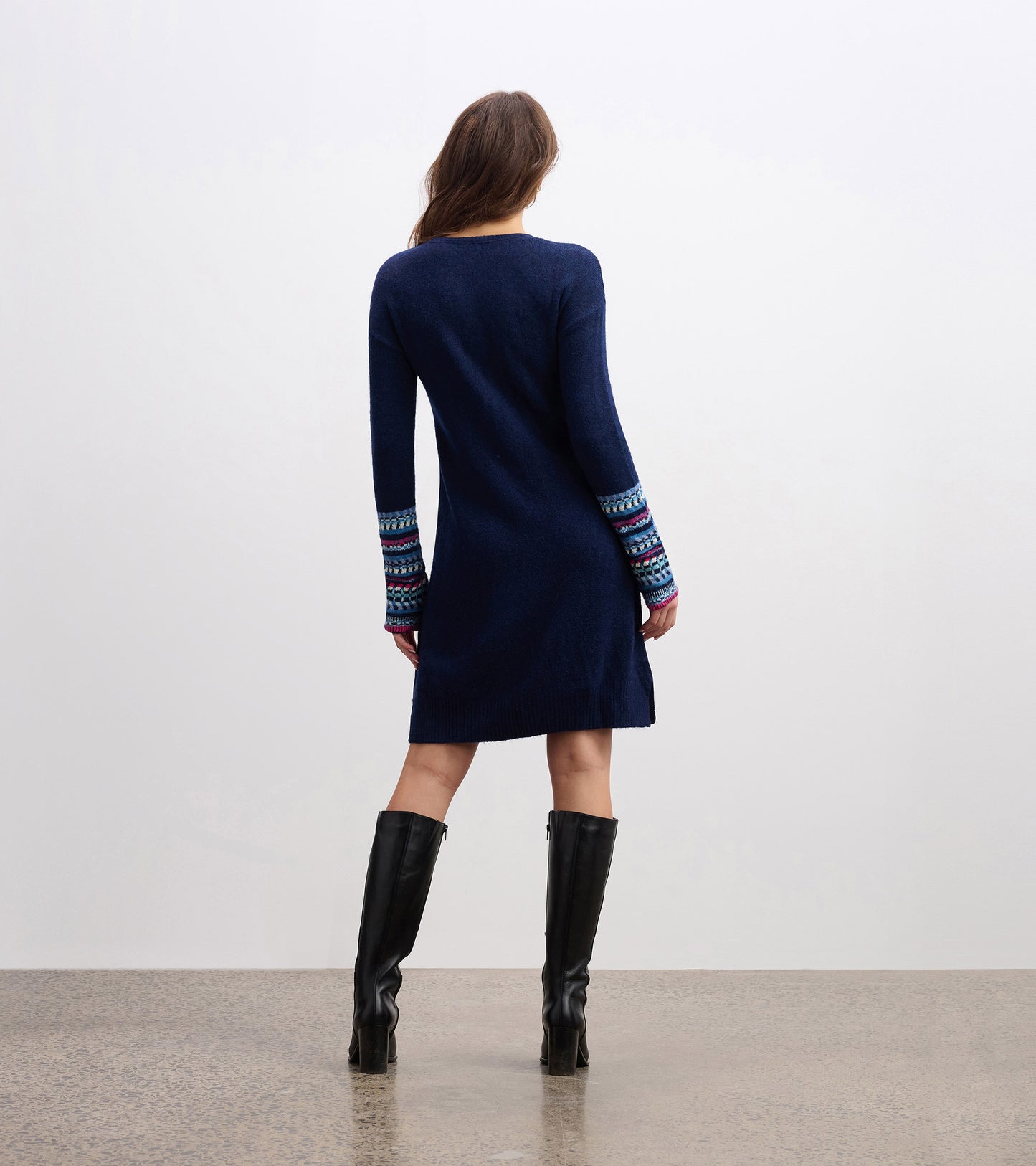 Robe à col rond