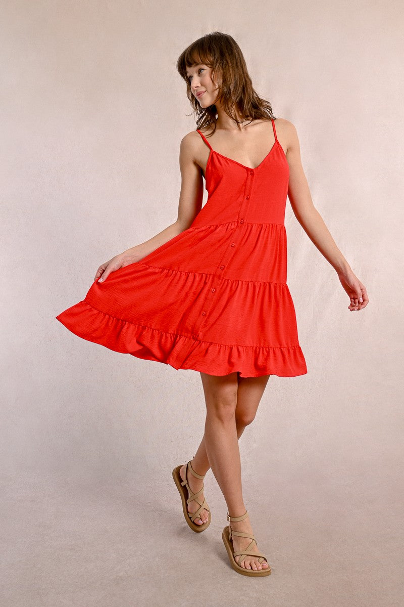 Robe courte à bretelles