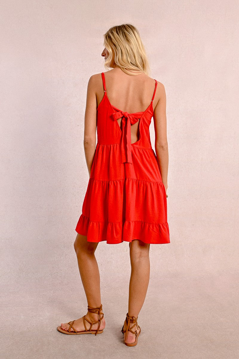 Robe courte à bretelles
