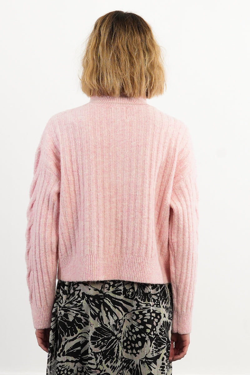 Pull court tricoté scintillant