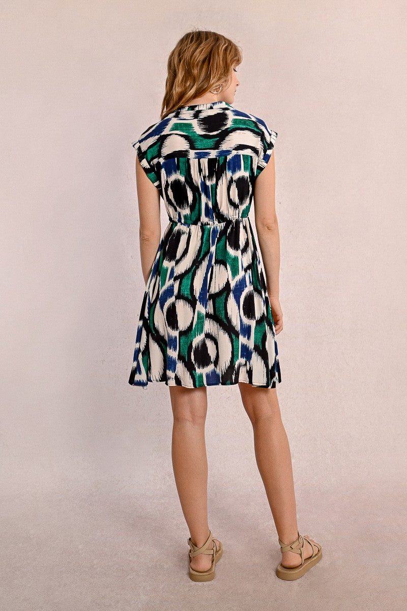 Robe imprimée cordon à la taille