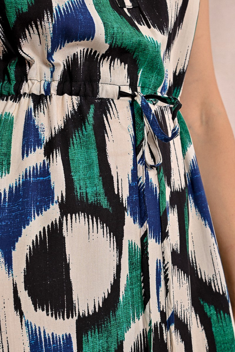 Robe imprimée cordon à la taille