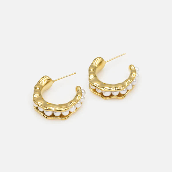 Boucles d'oreilles anneaux dorés ouverts