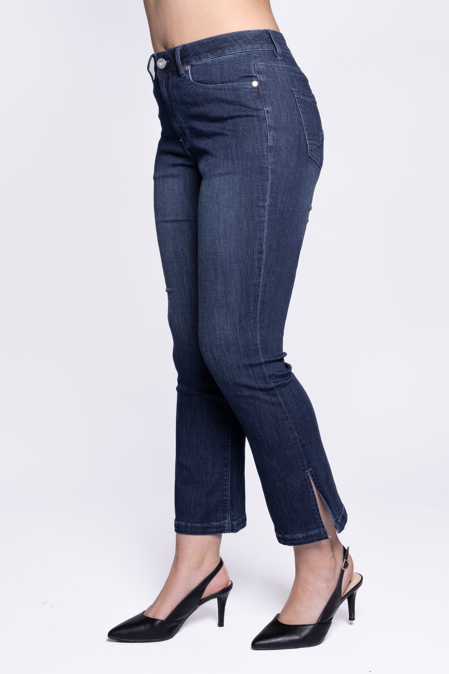 Jeans 7/8 jambe évasée