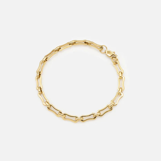 Bracelet doré à mailles cacahuète