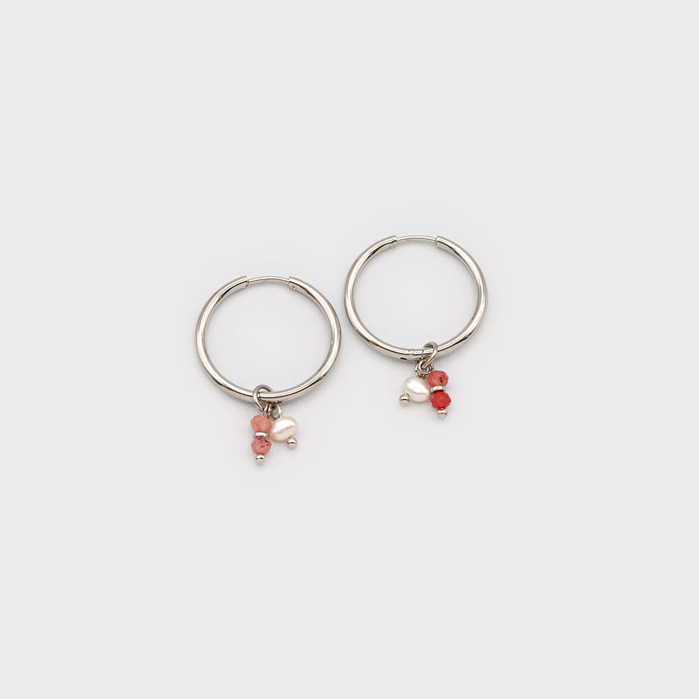 Boucles d'oreilles anneaux texturé