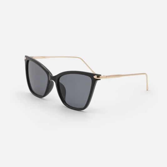 Lunettes de soleil noires et dorées