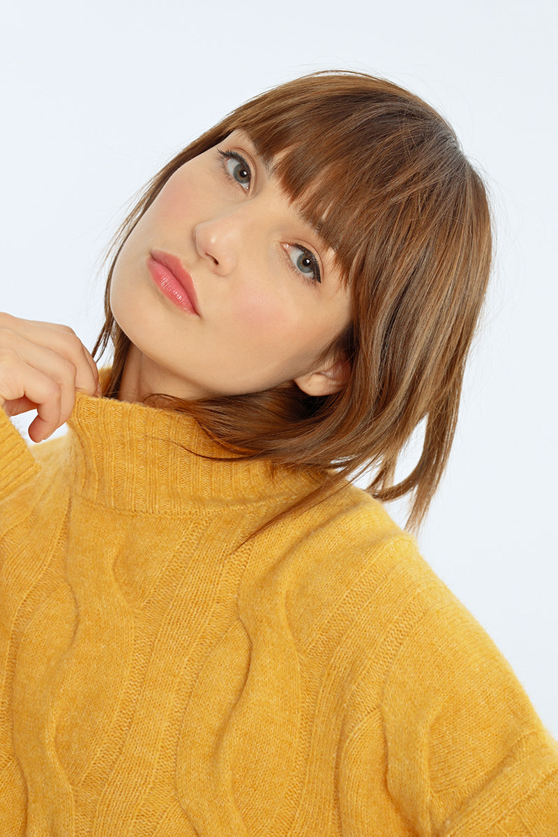 Tricot avec torsades