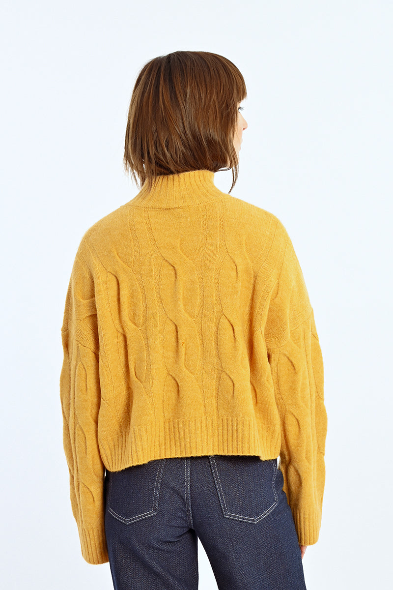 Tricot avec torsades