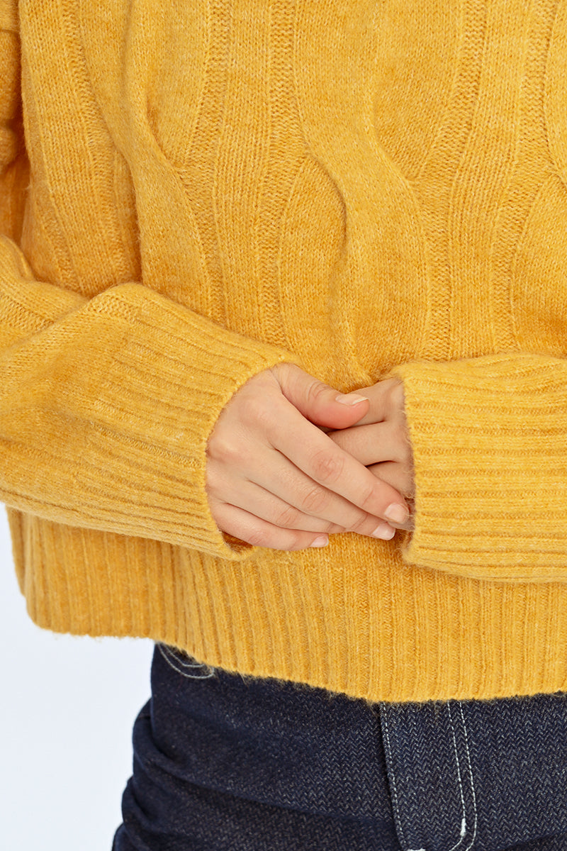 Tricot avec torsades