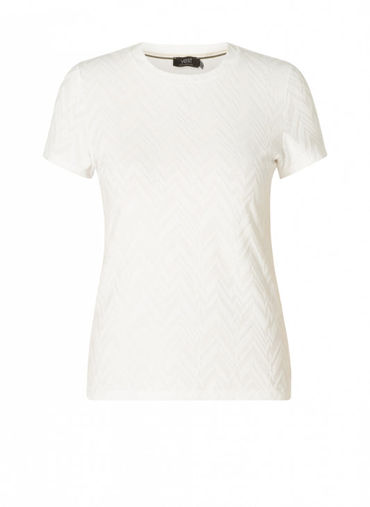 T-shirt imprimé chevron ton sur ton