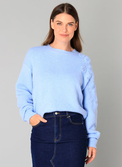 Tricot à fleurs