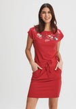 Robe manche courte rouge Message Factory