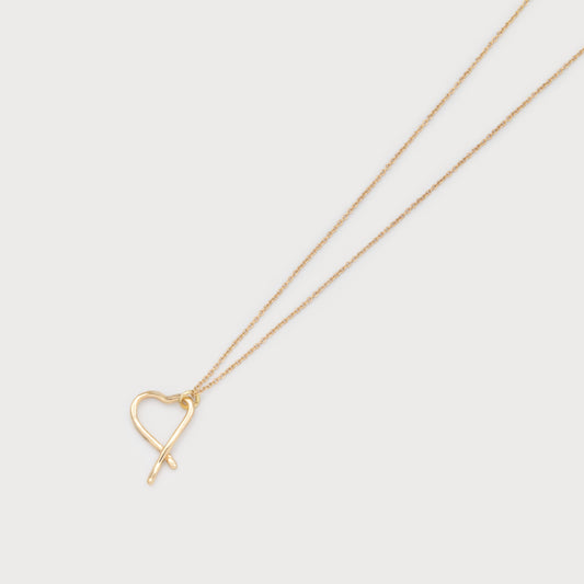 Petit pendentif en forme de cœur or