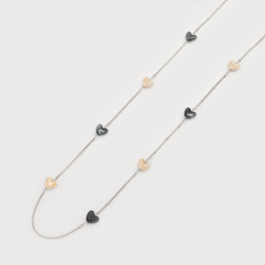 Long collier deux tons