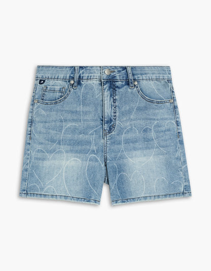 Short jeans motif cœur