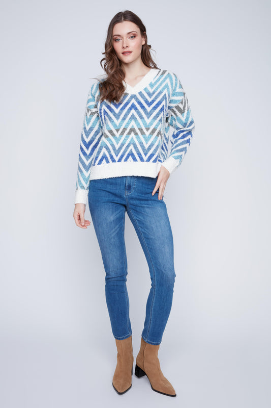 Chandail motif zig-zag