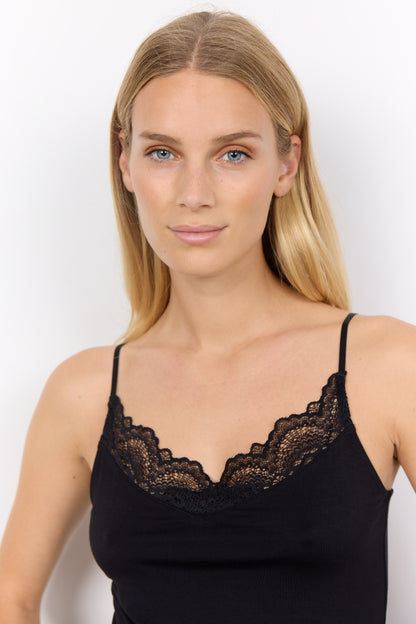 Camisole à dentelle noire