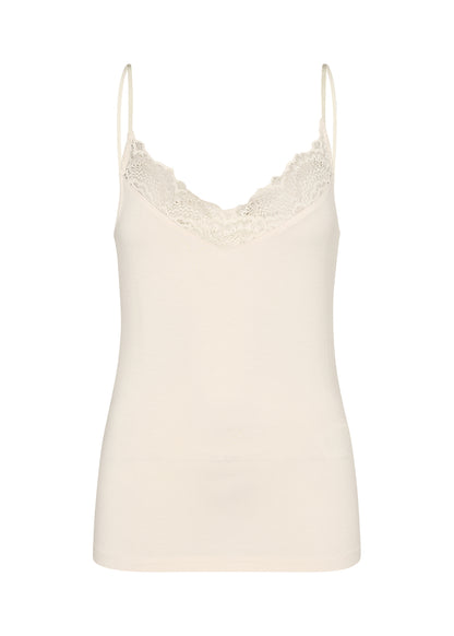 Camisole à dentelle crème