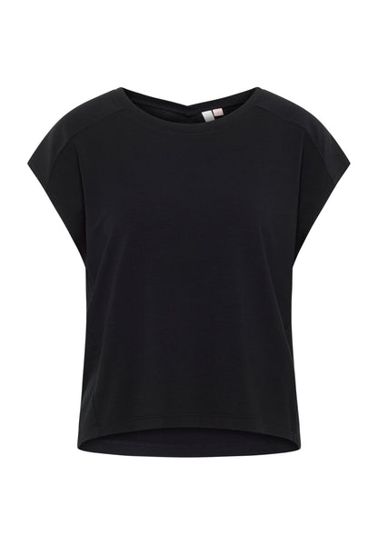 Haut noir épuré au style moderne