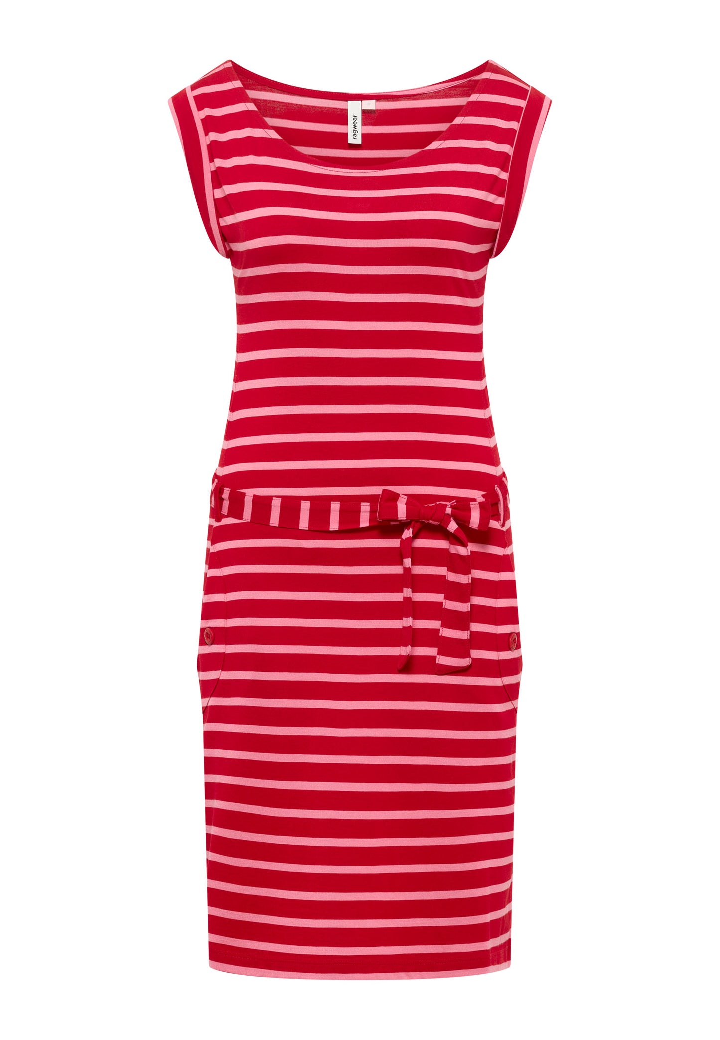 Robe rayée à ceinture nouée