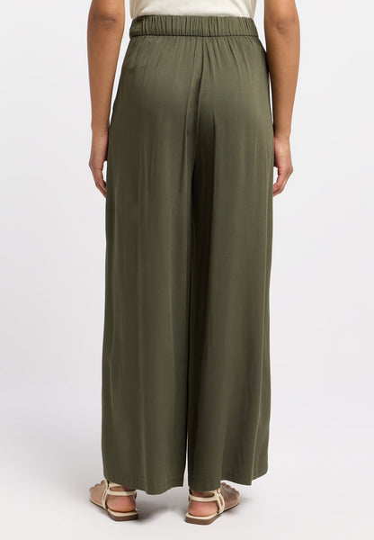 Pantalon kaki élégant à jambe ample