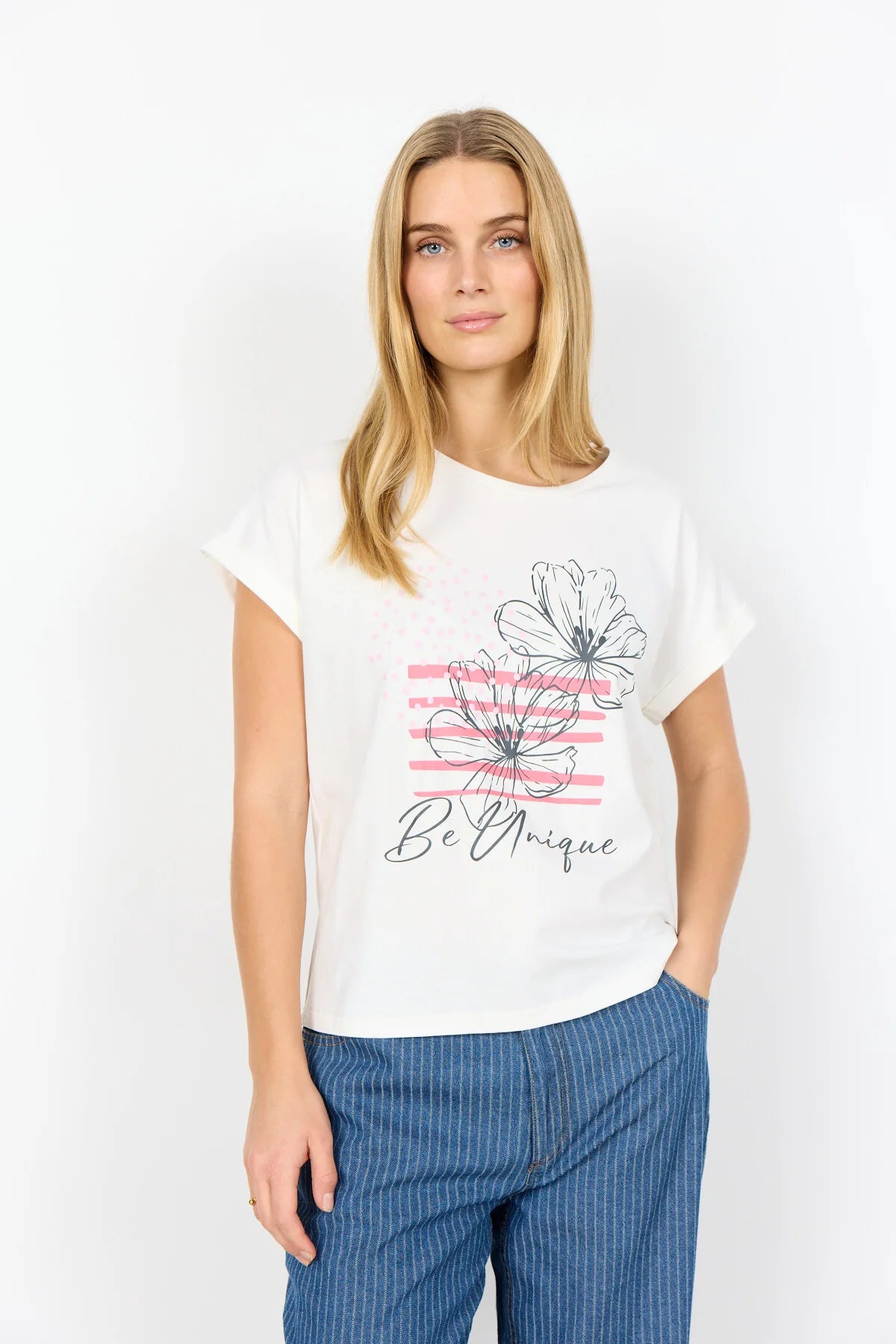 T-shirt imprimé "Be Unique"