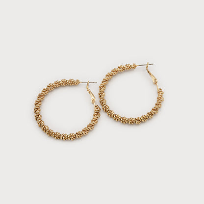 Boucles d'oreilles anneaux torsadés