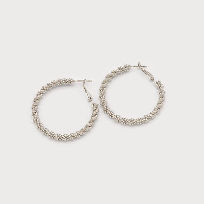 Boucles d'oreilles anneaux torsadés