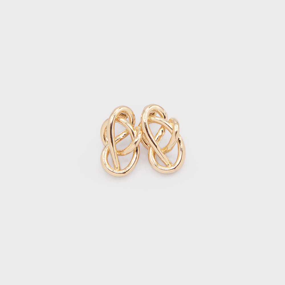 Boucles d'oreilles anneaux enchevêtrés sur tige