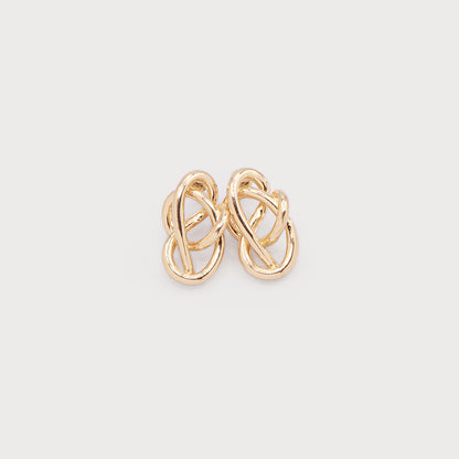 Boucles d'oreilles anneaux enchevêtrés sur tige