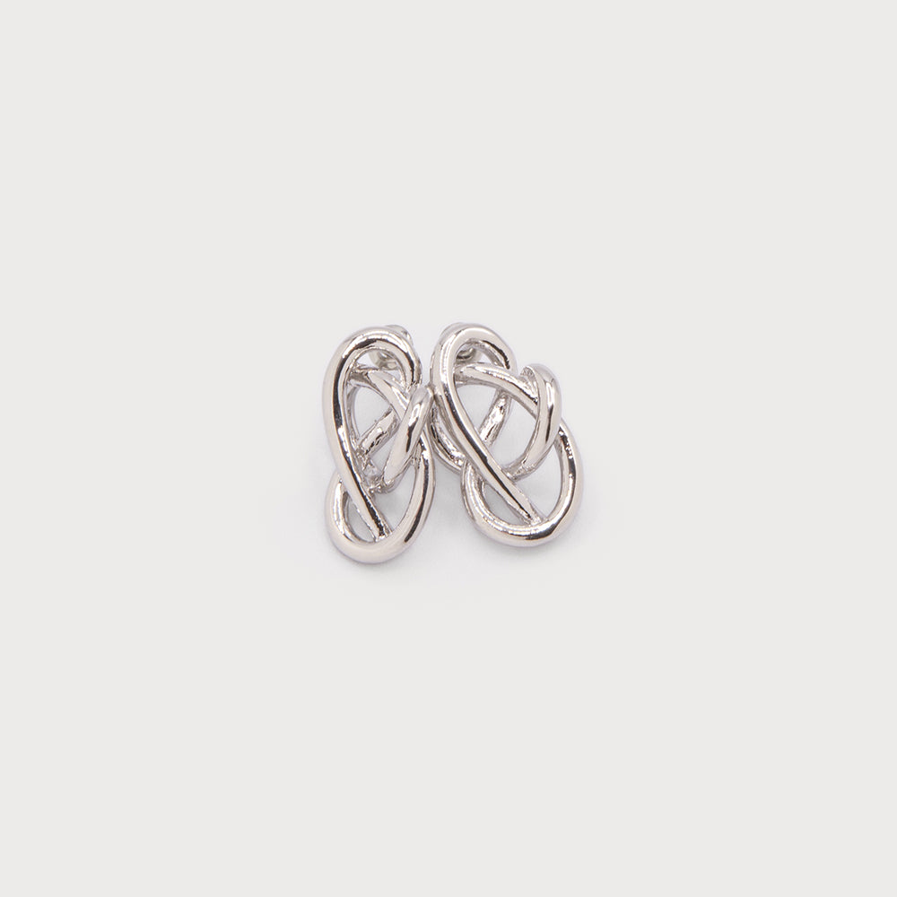Boucles d'oreilles anneaux enchevêtrés sur tige