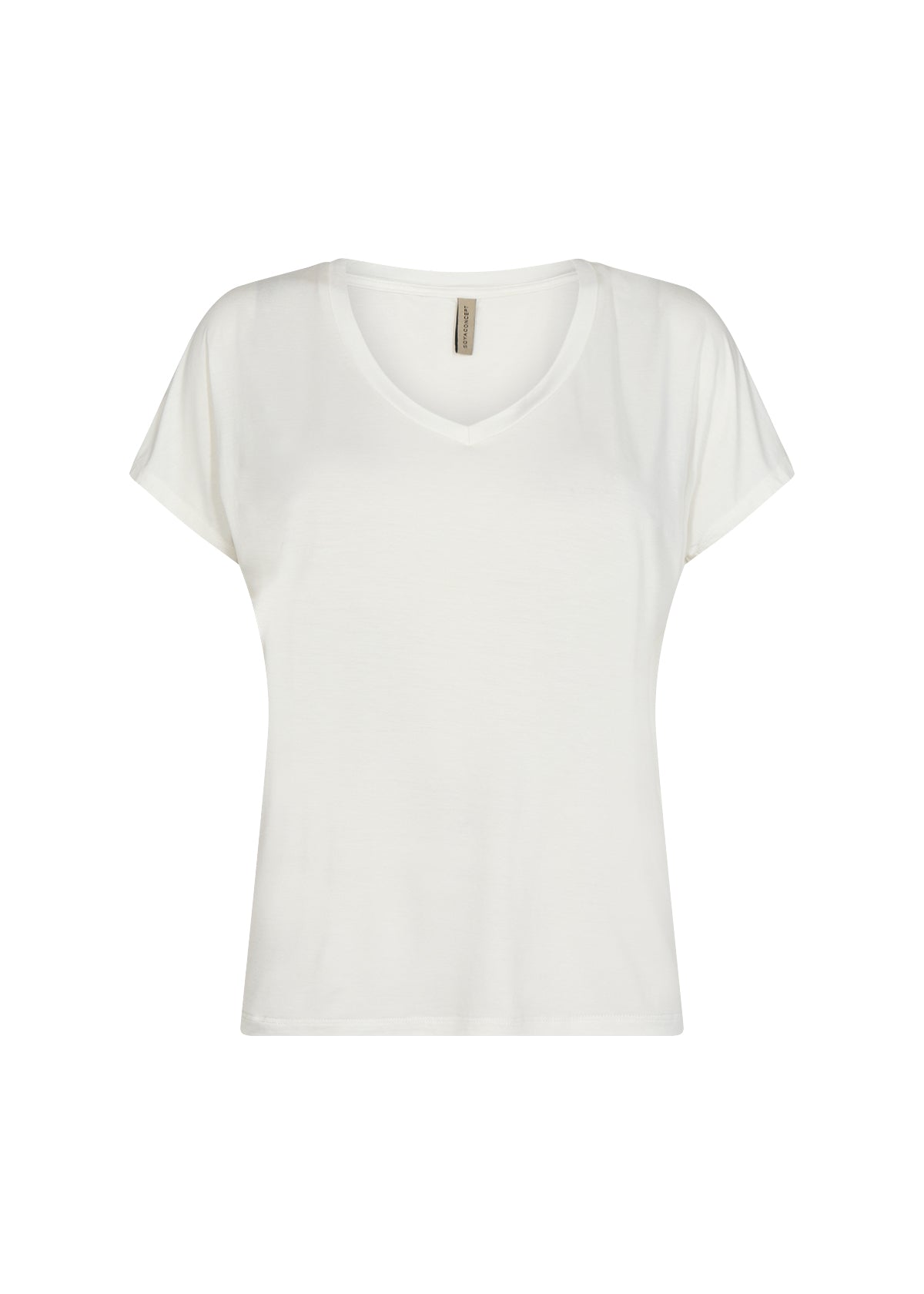 T-shirt uni col en V