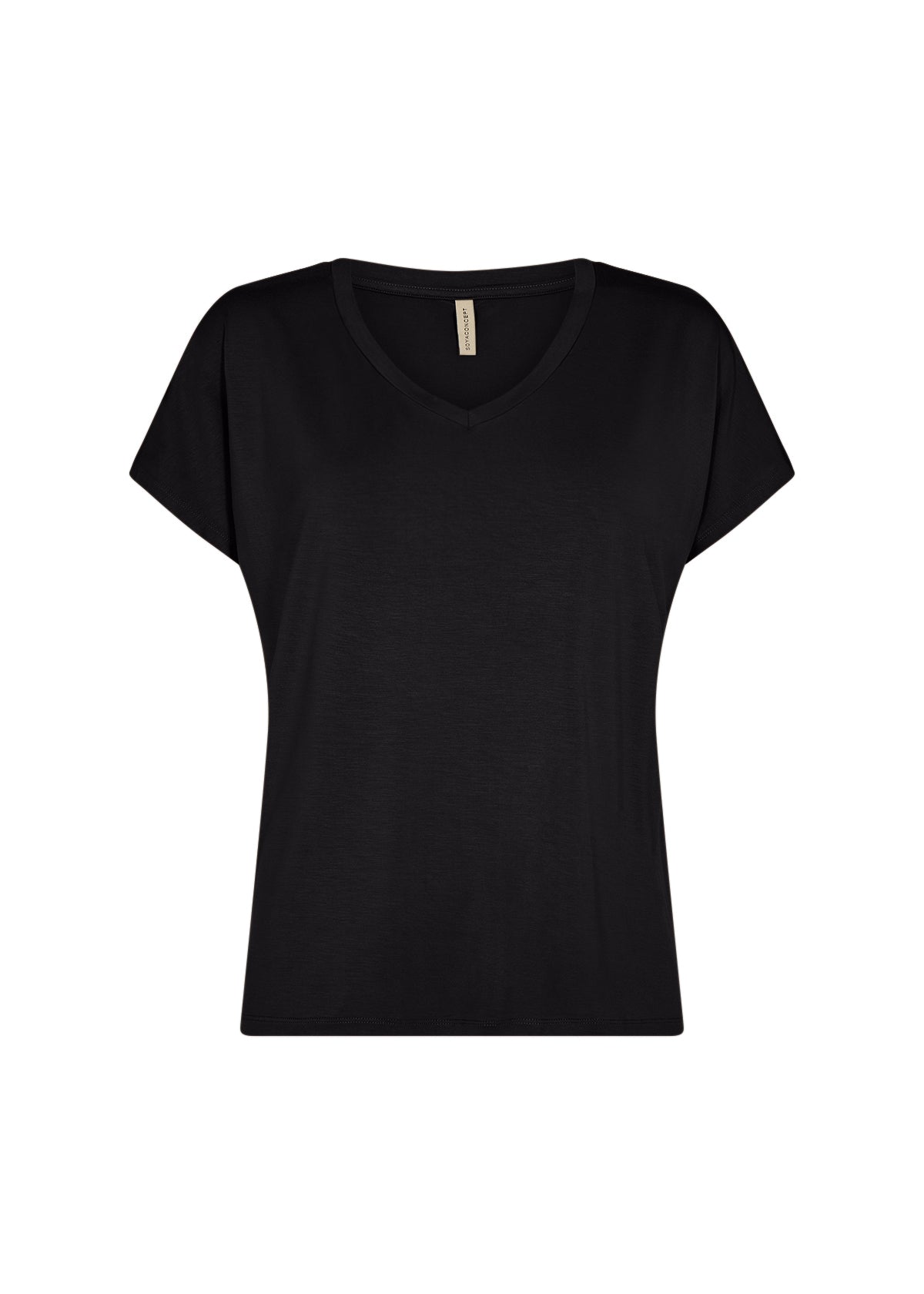 T-shirt uni col en V